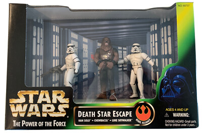 Star Wars Power Of The Force Death Star Escape 3.75” Hasbro Action Fig(B19)