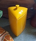 Buffalo China Lemon Yellow Triangle 3-Sided Stoneware Storage Canister Lid 5.75”