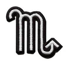 Scorpio Astrological Zodiac Symbol Patch Horoscope Scorpion Sign Embroidered Iro