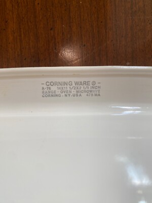 Extremely RARE Corning aware 14x11 1/2x2 1/4 inch bake pan USA | eBay
