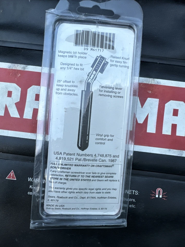 Sears Craftsman USA 3pc Offset Reversible Ratcheting Screwdriver Wrench 41717 - Image 4 of 4