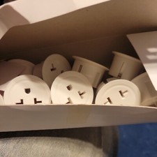 American to European Grounded Schuko Outlet Plug Adapter - 10 Pack