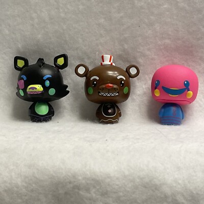 Five Nights at Freddy's Mini Funko Lot of 3 Freddy Brown Foxy Black Balloon Boy
