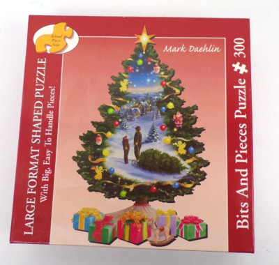 Mark Daehlin Christmas Tree Puzzle Bits And Pieces 300 Pc Large Format Shaped