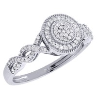 Round Diamond Infinity Engagement Ring 10k White Gold Circle Wedding Bridal on sale Round Diamond Infinity Engagement Ring 10k White Gold Circle Wedding Bridal on sale