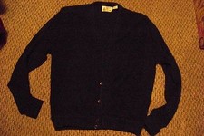 mens vTg london fog blue acrylic cardigan sweater size xl
