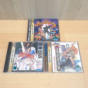 Sega Saturn Console Japan bundle with 6 games 1 controller & memory tested works
