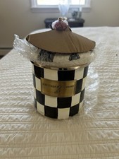 Mackenzie Childs Courtly Check BNWT Enamel Canister