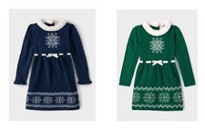 NWT Gymboree Girls Holiday Express Fairisle Snowflake Sweater Dress U-Pick