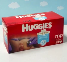 30 Pack Of MP Huggies Micro Preemie Little Snuggler Diapers For 12-13 Inch 4 LBS