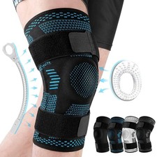 Knee Brace Support Sleeve with Patella Gel Side Stabilizers for Sports Pain