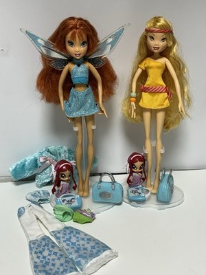 Winx Club Mattel Lot Bloom Pixie Magic And Stella Beach Club Doll / Puppe 