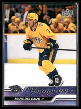 Marc Del Gaizo Rookie 2023-24 Upper Deck Young Guns Nashville Predators #498