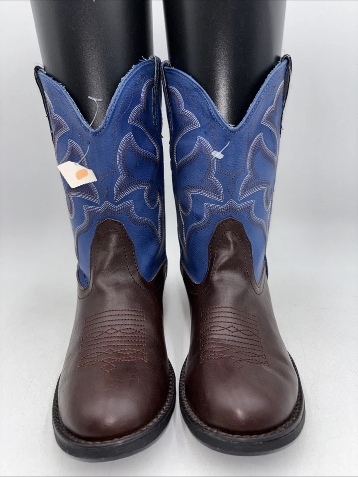 Vaquero Western iluminado azul marrón joven marca Roper talla 3 D Foto 2 de 4