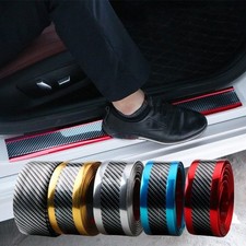 Auto Tür Sill Protector Aufkleber Anti Scratch Gummi Streifen Carbon Faser Film