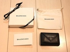 BALENCIAGA Tri-Fold Mini Wallet With Warranty Limited Edition VHTF Designer Coll