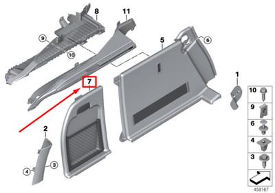 BMW X6 F16, F86 Linke Kofferraumklappenverkleidung 7369391 51477369391 NEUES ECH