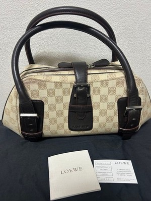 LOEWE Senda Anagram Handtasche Canvas Beige