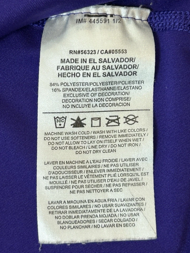 Nike Pro Dri-Fit Shirt Womens Large Purple Stretch Athletic Top Performance - Image 4 of 4