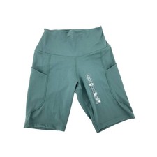 NWT Women  s Nike One High Waisted 8  Biker Shorts with Pockets Size S Green