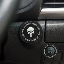 Push Start Button Cover, Car Button Cover, Black Push to St Color: Skull Black