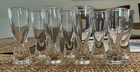 8 Signed STEUBEN 4” Dimpled Cordial Liqueur Shot Glasses 8055 by Donald Pollard
