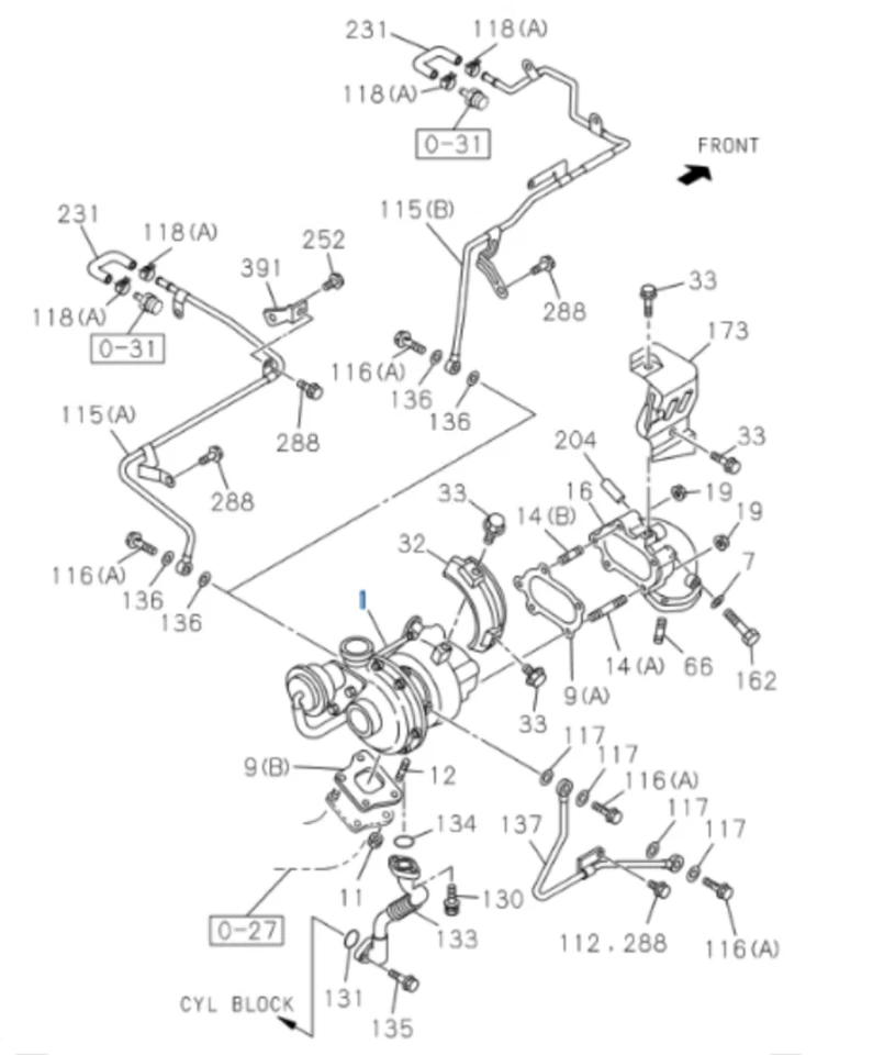 Turbocharger For ISUZU NQR NPR NPR-HD 4HE1 4.8L 98-04 - Image 2 of 4