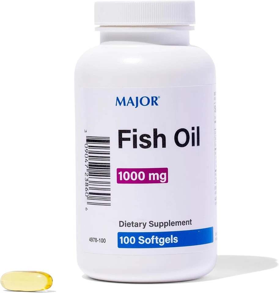 Suplemento dietético Major Fish Oil Omega 3 1.000 mg, cápsula blanda 100 unidades Foto 2 de 4