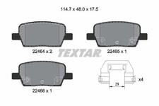 TEXTAR 2246401 Bremsbelagsatz, Scheibenbremse für BUICK (SGM),CADILLAC,CADILLAC