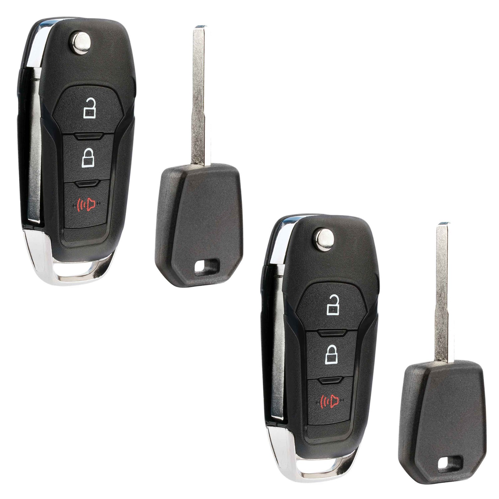 2 For 2015-2020 H128-PT Key + Remote Key Fob for Ford F150 Raptor N5F-A08TAA