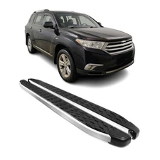 Running Board Side Steps Nerf Bar for Toyota Highlander 2008-2013 Black Silver