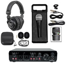 Rockville R-TRACK 2x2 1-Person Podcast Podcasting Kit w/Dynamic Mic Headphones