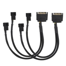 15Pin To 2 4Pin Cooling Fan Power Adapter Cable 2 Way Converter 22AWG CWQK