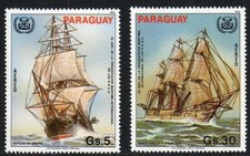 Paraguay Stamp C542, C544  - Tall ships