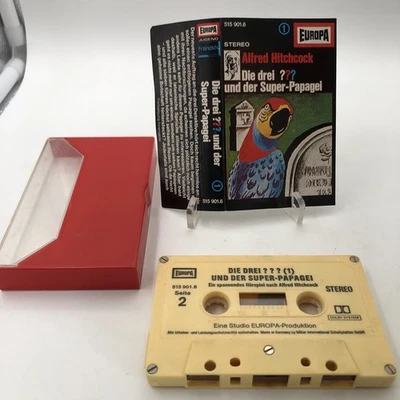 Die drei ??? (1) und der Super-Papagei - gelbe Kassette 5 Fach geschraubt- - Bild 1 von 4
