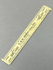 Vintage Celluloid C&E MARSHALL American & Swiss Movement Sizes Gauge Scale Tool