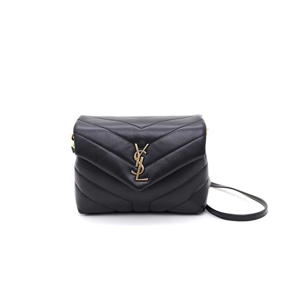 Borsa a tracolla Saint Laurent Monogram Lulu Toy con hardware dorato 678401