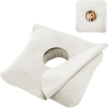Ear Piercing Pillow for Side Sleepers with Ear Inflammation Pressure, Soft Vel