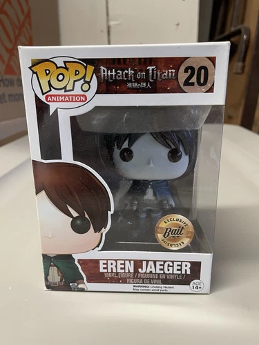 Funko Pop Vinyl Eren Jaeger Bait Exclusive Attack On Titan Black White 20 Anime