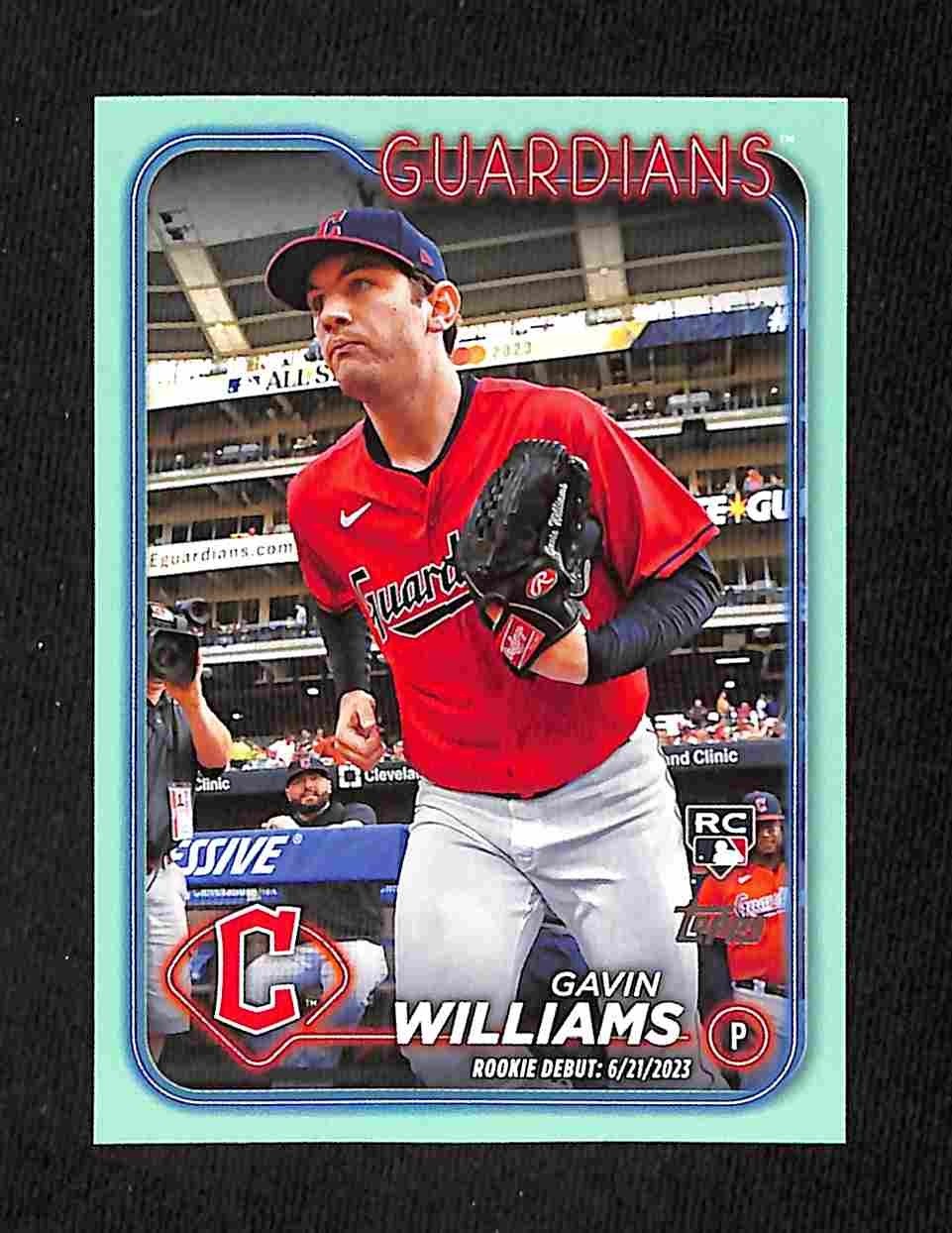 2024 Topps Update - Gavin Williams Rookie Debut #US294 Aqua (RC)