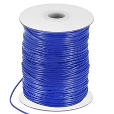 87 Yards 2mm Waxed Polyester Cord with Spool for Jewelry Making,Sapphire Blue
