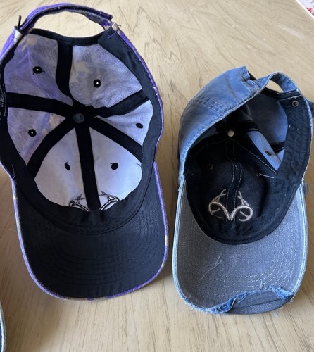 3* Camo Hats Purple Blue Hunting Fishing Caps Distressed Realtree 3 Baseball Hat - Picture 8 of 15