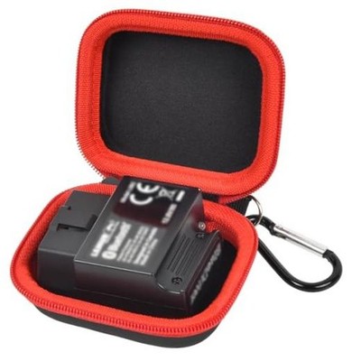 Mini Carry Case for BlueDriver Bluetooth Pro OBD2 Scan Tool Black+Red Zipper