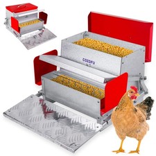 Feeders Automatic Chicken Feeder - Large Capacity for 6-12 Chickens, Lasts 10...