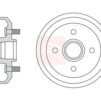 Apec Bremstrommel Einzel FüR Mazda 121 III Jasm Jbsm 1996-2003