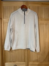 TOMMY BAHAMA Gray High Neck 1/4 Zip Sweater Size Medium 100 Cotton