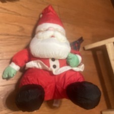Vintage Gibson 1993 Santa Claus Nylon Parachute Christmas Toy Original Tags 11"