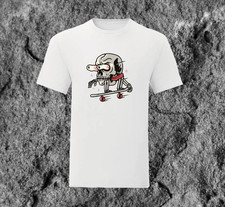 Maglietta unisex T-shirt stile SKATER SKULL D291