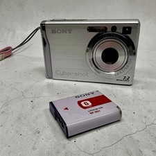 動作良好 Sony Cyber-Shot DSC-W80 シルバー Sony Cyber-shot DSC-W80 7.2MP Digital Camera - Silver for sale