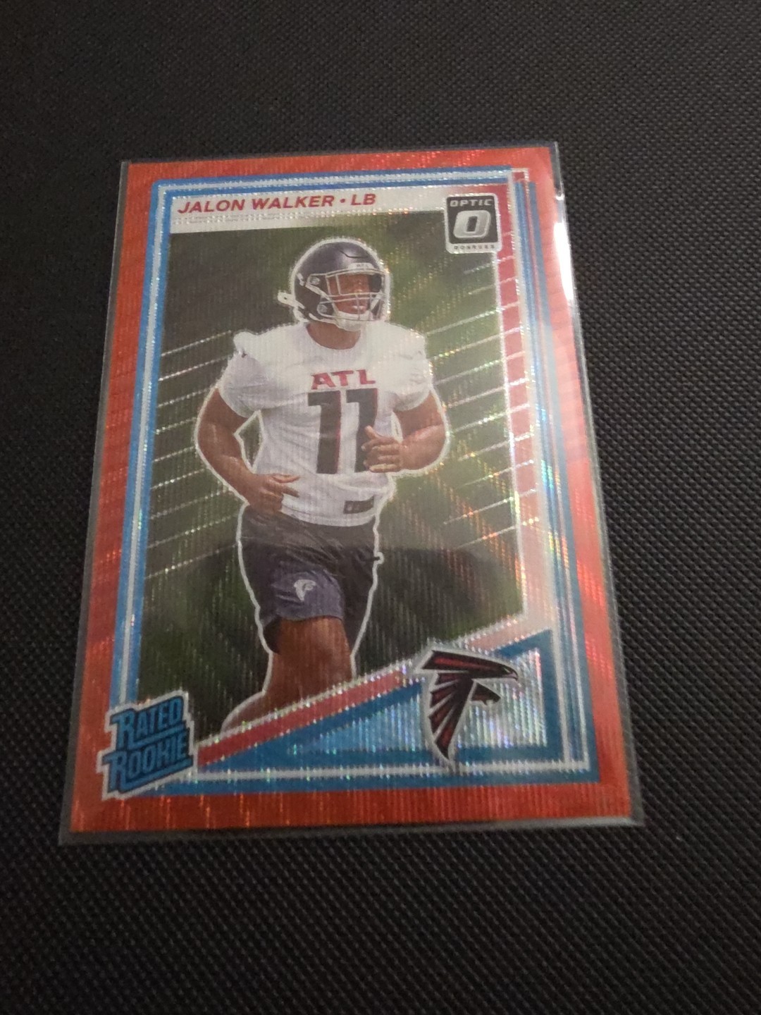 2025 Panini Donruss Jalon Walker Rated Rookie Optic Preview Red Wave #344